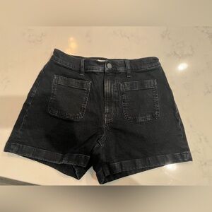 Madewell black denim shorts